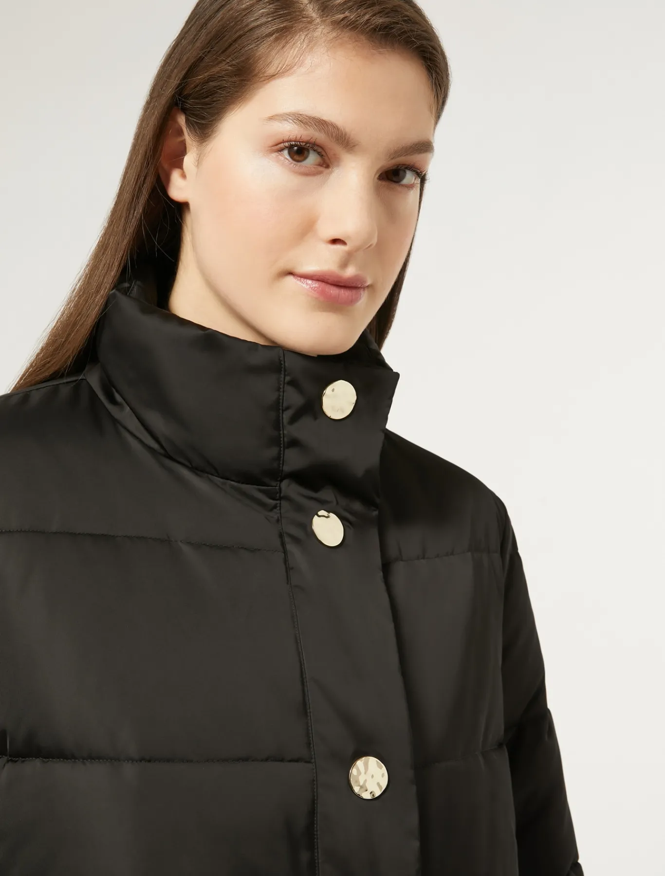 Marina Rinaldi Anorak acolchado de satén impermeable