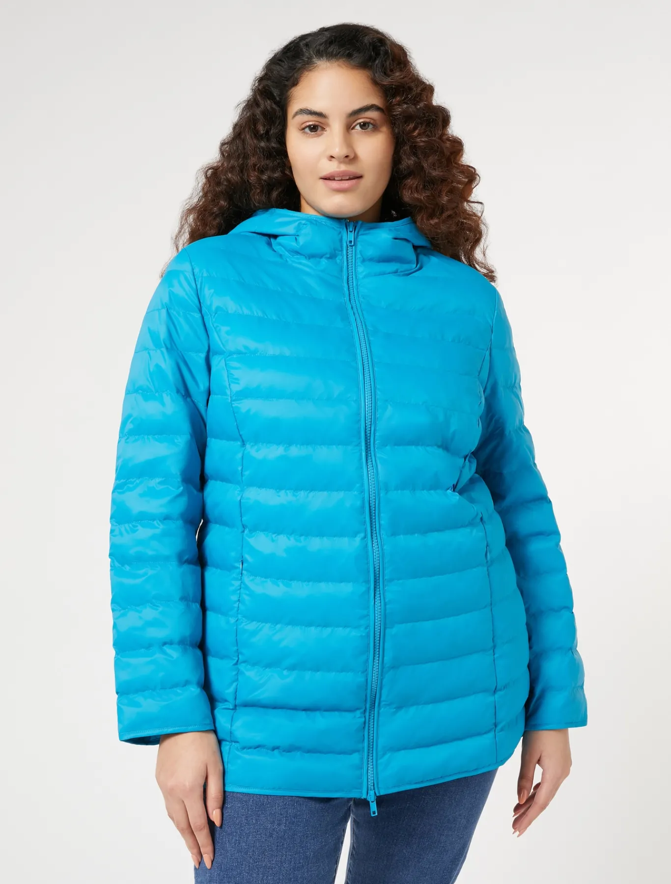 Marina Rinaldi Anorak acolchado de tejido de nailon impermeable