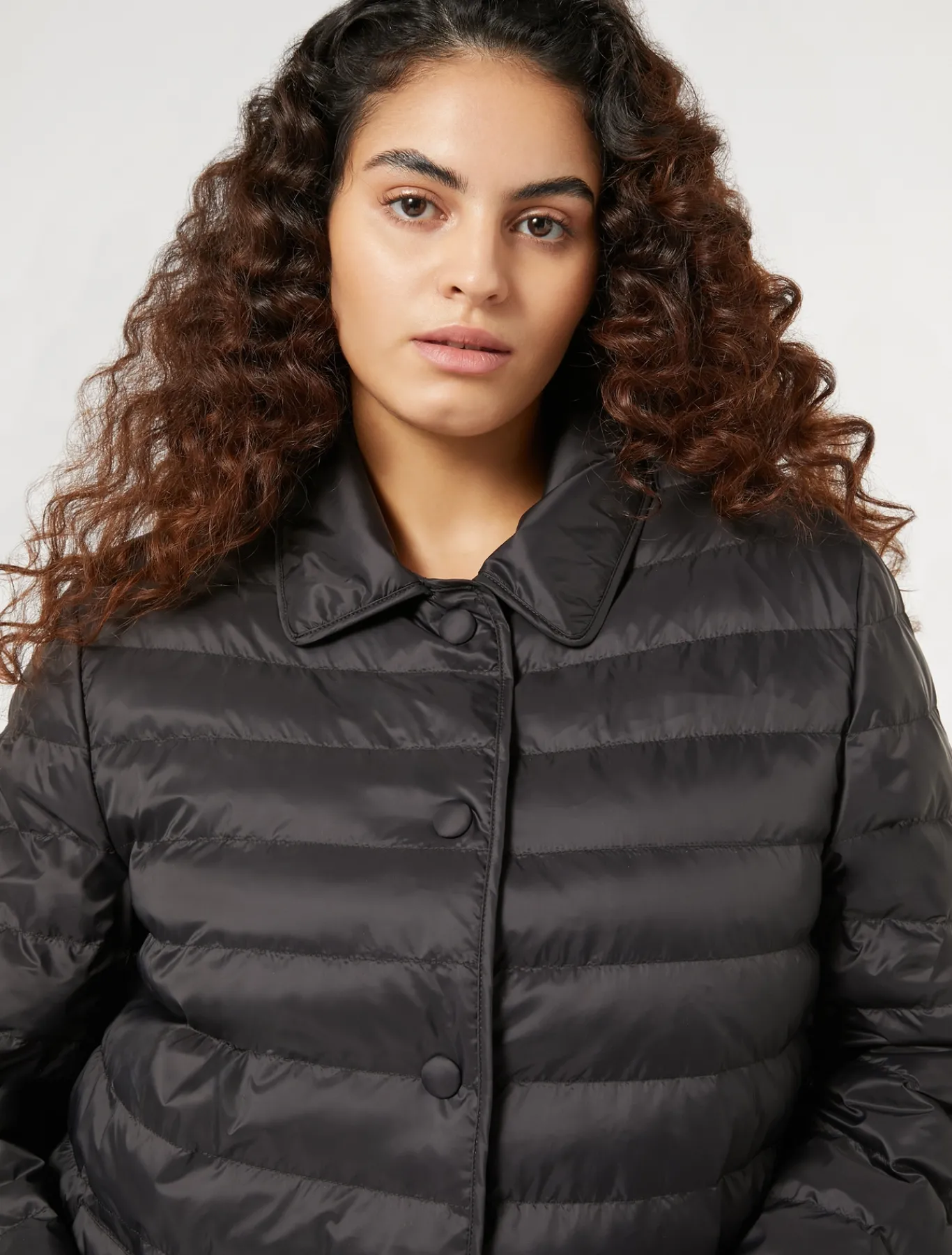 Marina Rinaldi Anorak acolchado de tejido de nailon impermeable