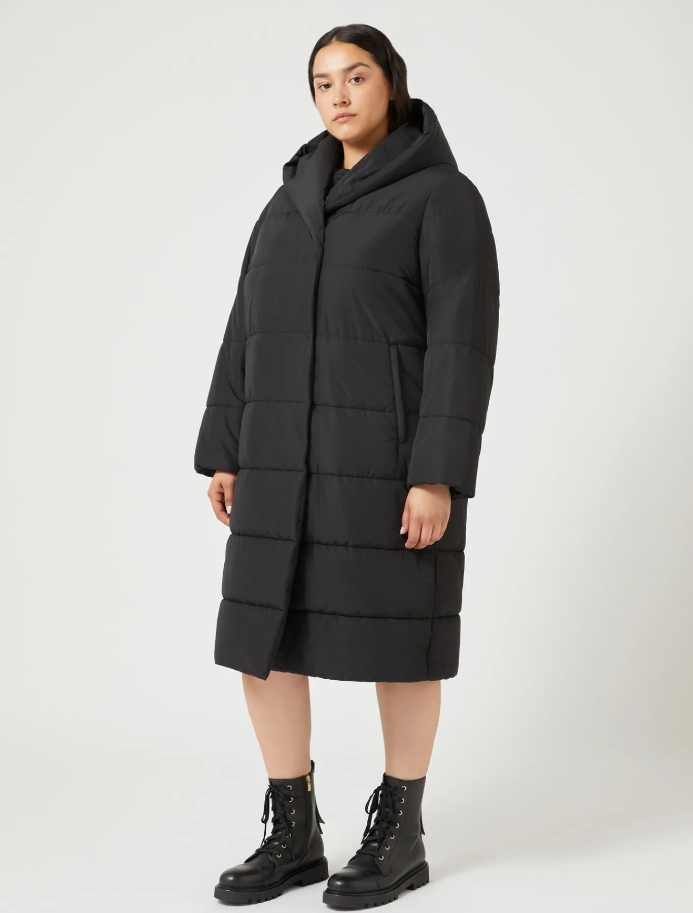 Marina Rinaldi Anorak acolchado de tejido técnico impermeable