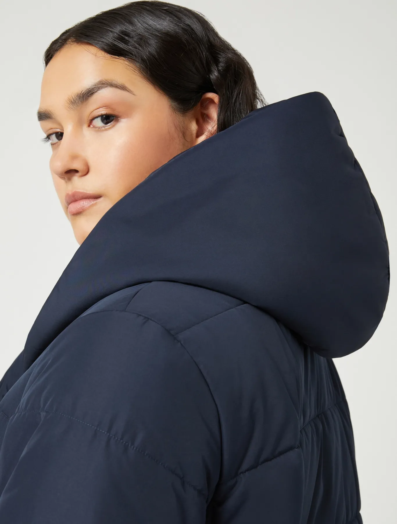 Marina Rinaldi Anorak acolchado de tejido técnico impermeable