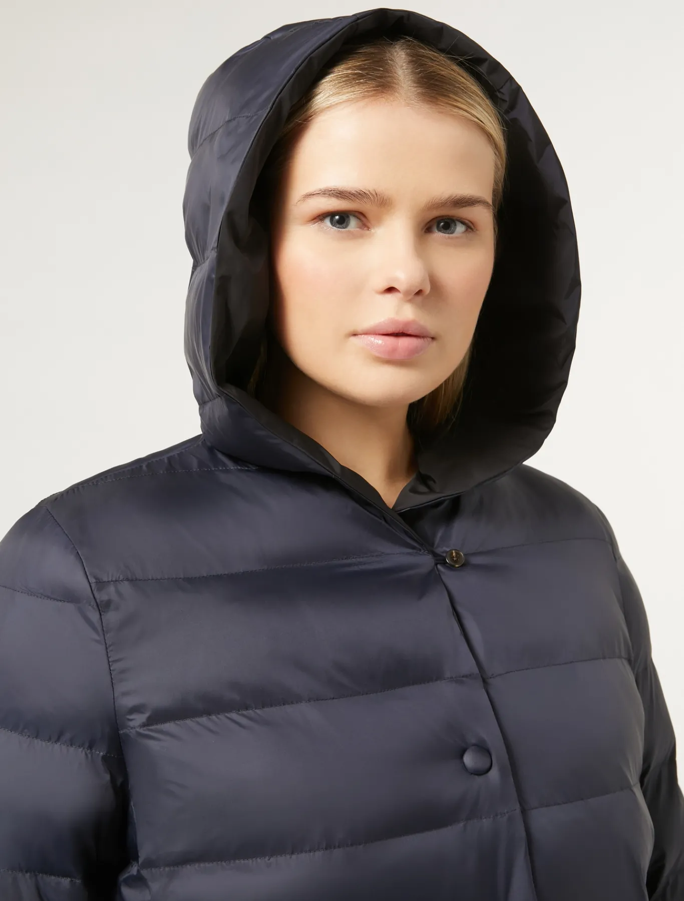 Marina Rinaldi Anorak de tafetán y tejido de nailon impermeable