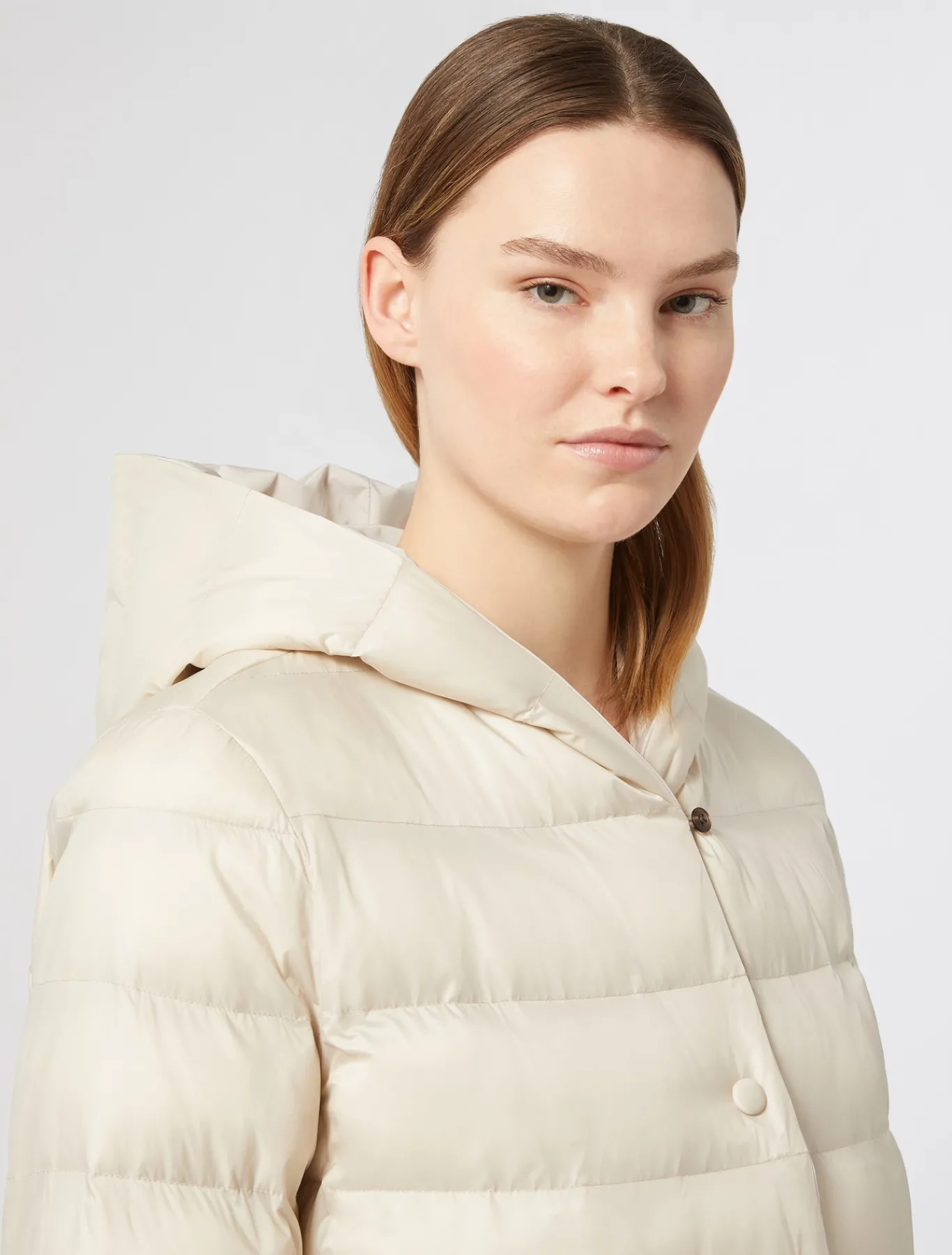 Marina Rinaldi Anorak de tafetán y tejido de nailon impermeable