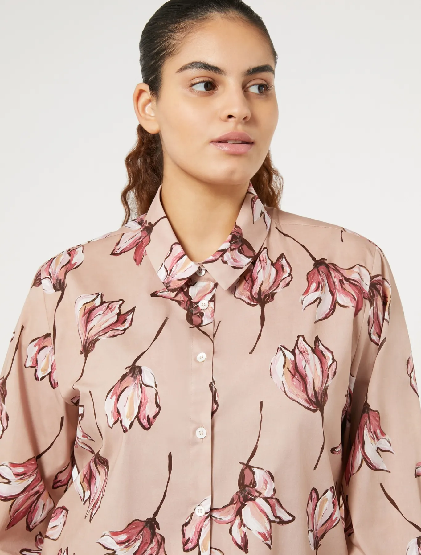 Marina Rinaldi Camisa de algodón estampado