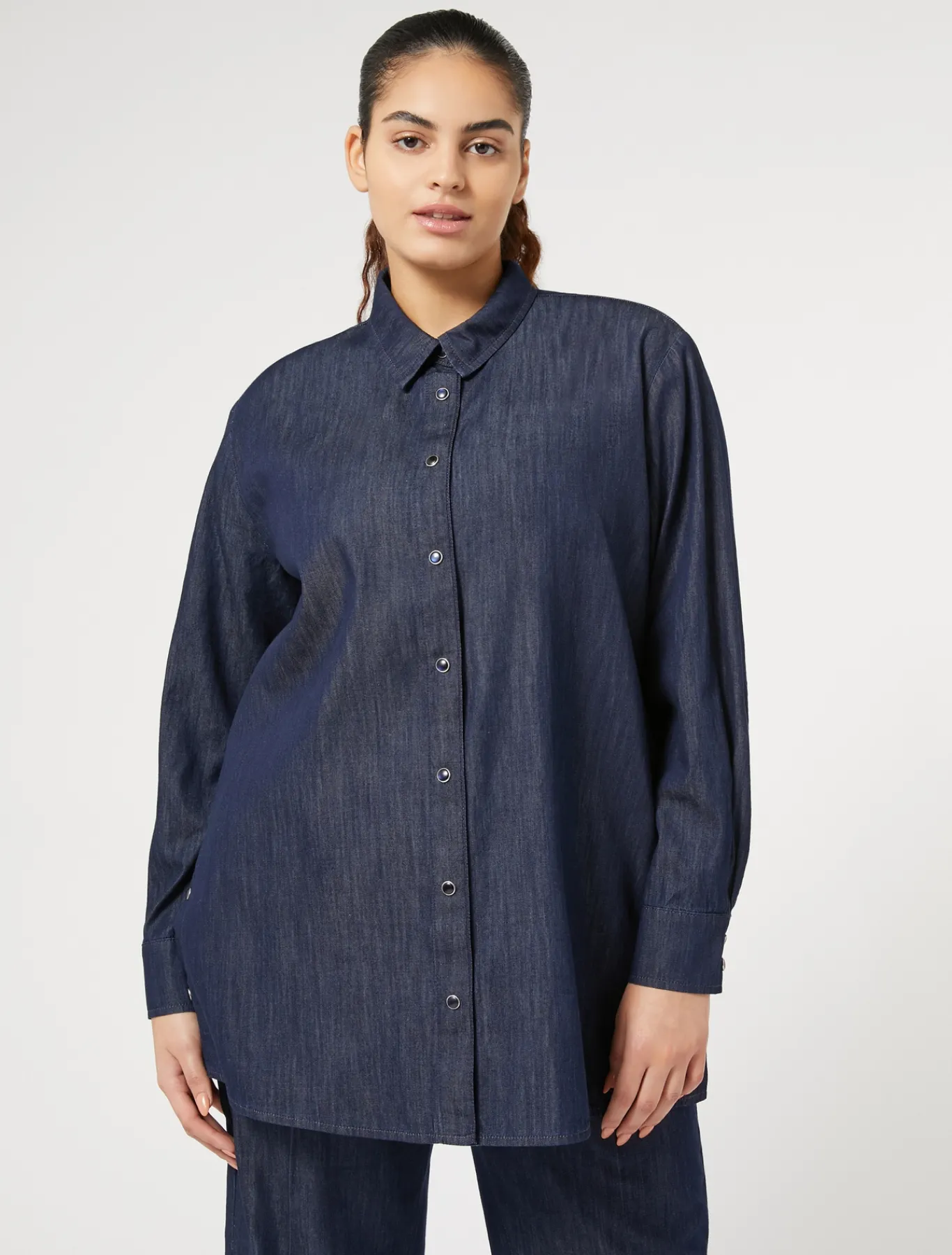 Marina Rinaldi Camisa de denim ligero