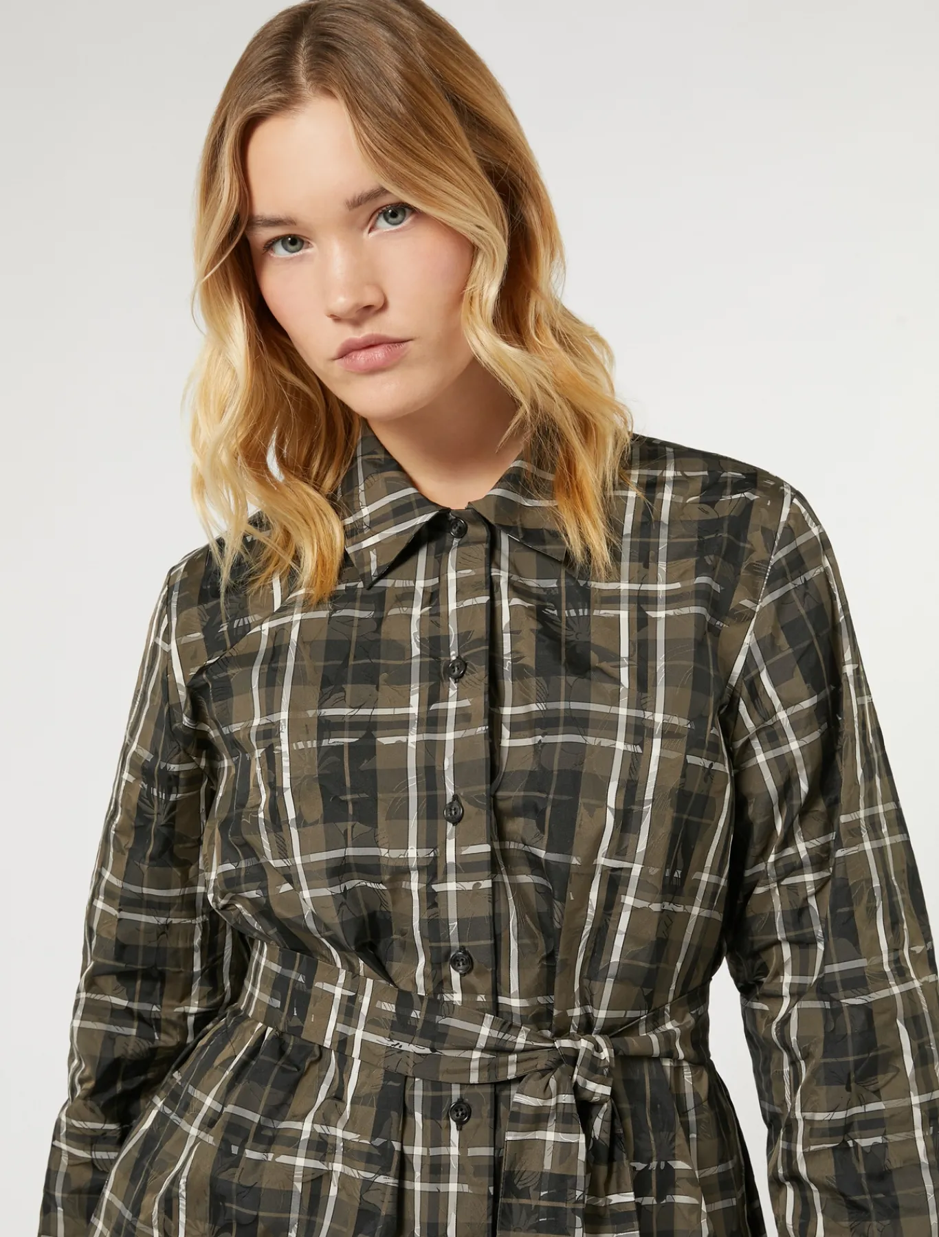 Marina Rinaldi Camisa de jacquard de tafetán