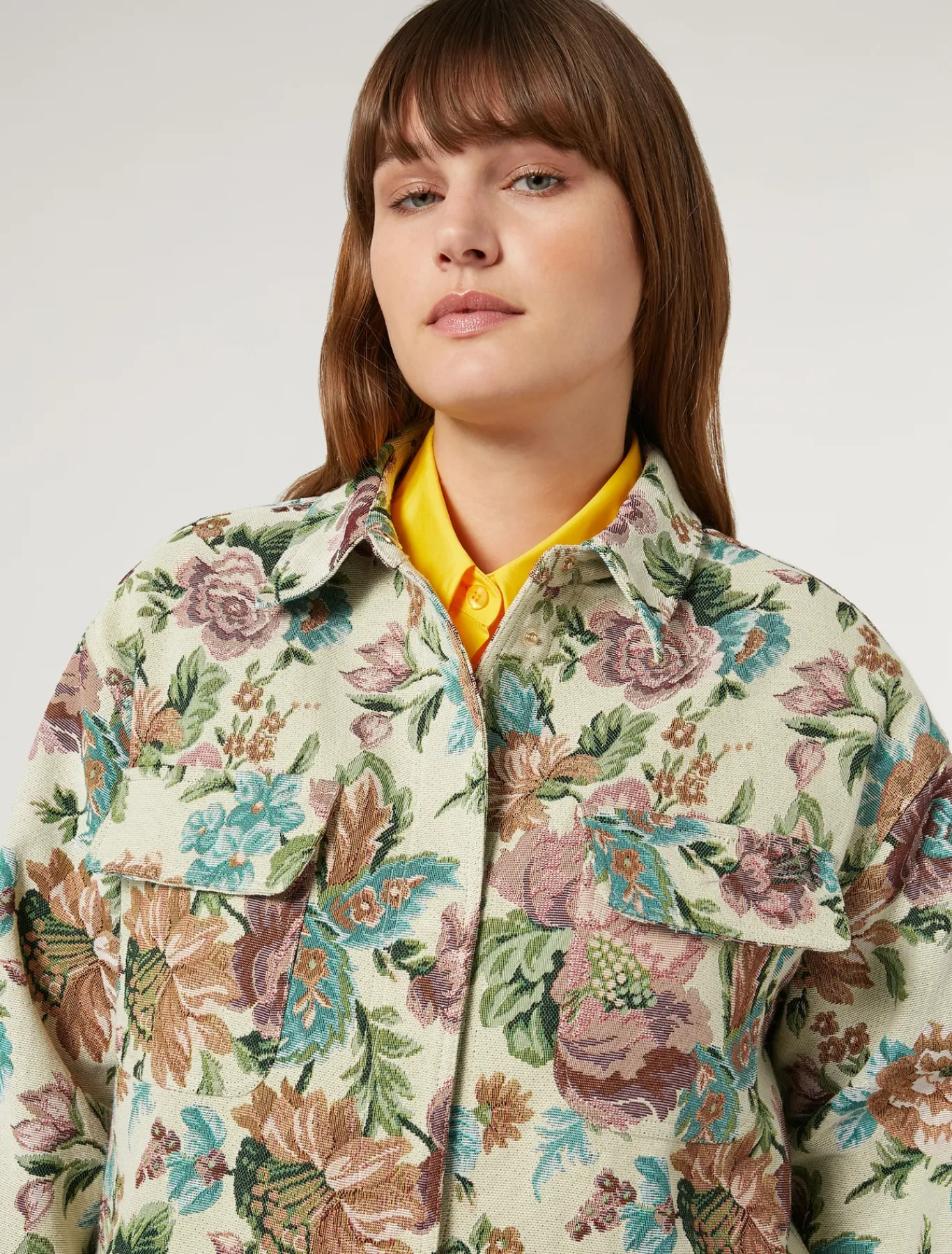 Marina Rinaldi Chaqueta de jacquard floral