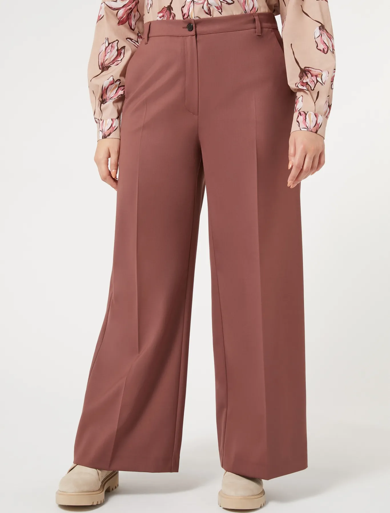 Marina Rinaldi Pantalón de gabardina fluida