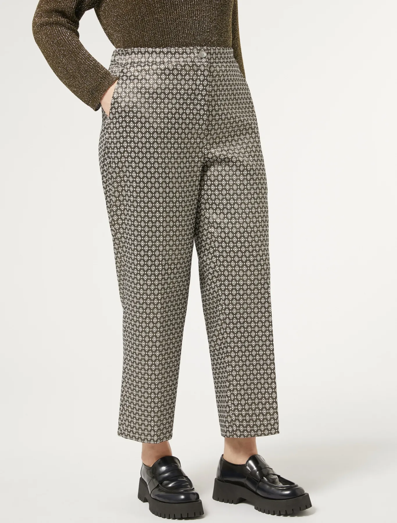 Marina Rinaldi Pantalón en jacquard de lúrex