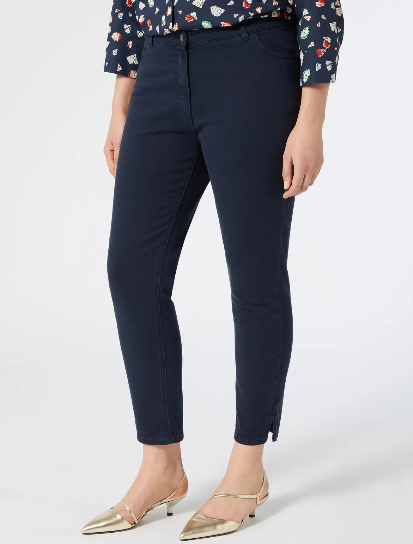 Marina Rinaldi Pantalones Perfect Fit en bull de algodón