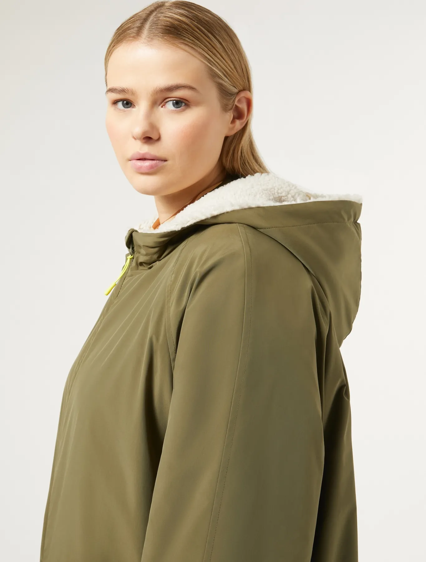 Marina Rinaldi Parka de tafetán impermeable