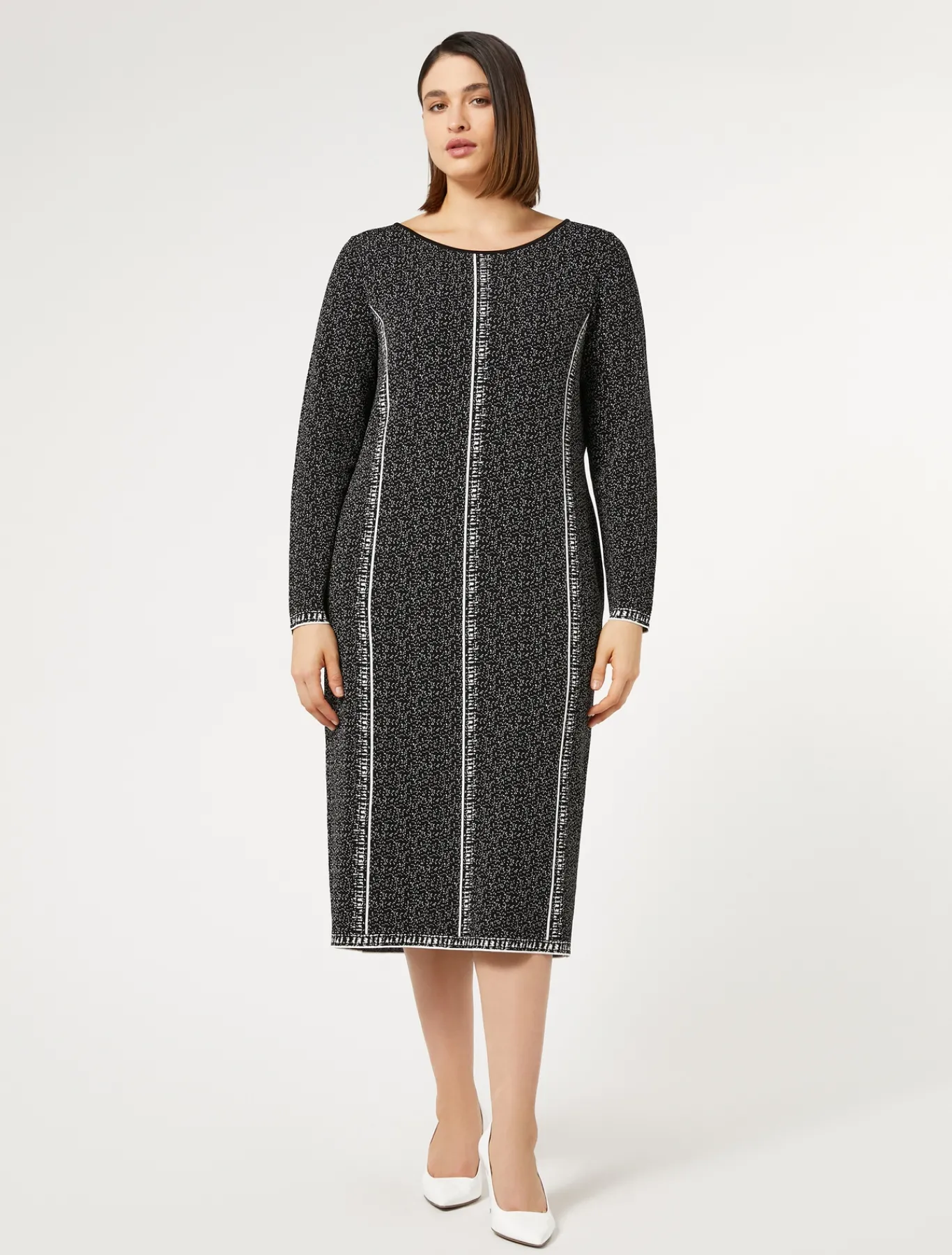 Marina Rinaldi Vestido de viscosa jacquard